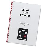 5 Star Office Comb Binding Covers PVC 150 micron A4 Clear (Pack of 100)by 5 Star