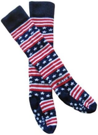 ROCK-A-THIGH Big Girls'  Stars And Stripes Thigh Socks With Ribbed Panel, Multi, 6-8 Years