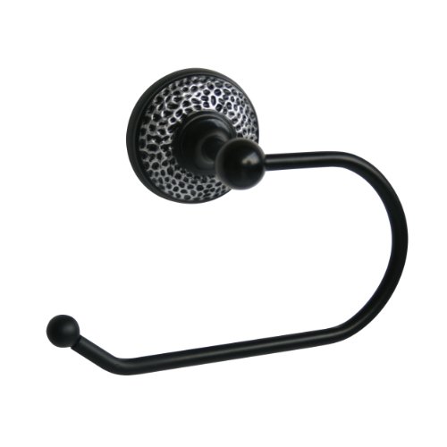 Elite Home Fashions Hammer Toilet Paper Holder, Matt Black