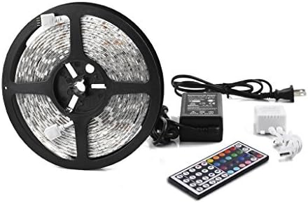 ZERO2ONE Waterproof 16.4-ft RGB LED Strip Light Bundle with 5050 RGB SMD, 300 Leds, 44 Key Remote Control and 60w Adapter