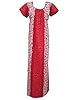 Kaftan Caftans Red Floral Printed Red Lounger Wear Womans Dress M