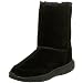 Aussie Dog Little Kid/Big Kid Junior Zipper Sheepskin Boot,Black,3 M US Little Kid