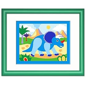 Dinosaurland Triceratops Framed Print by Olive Kids
