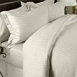 Egyptian Bedding 1200 Thread Count Egyptian Cotton 1200TC Down Comforter & Duvet Set, Queen, Ivory Damask Stripe 1200 TC