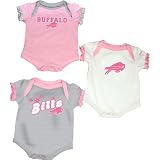 Reebok Buffalo Bills Infant 3-Piece Creeper Set - Pink 0-3 Months