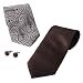 Boston Traveler Men's 2 Tie, 2 Hanky and Cufflink boxed Gift Set