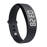 W5 Pedometer Sleep Monitor Temperature Bracelet Smart Watch (Black)