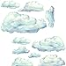 Instant Murals 10 Large Clouds Nursery Wall Transfer Sticker Mural Instant Murals 10 Large Clouds Nursery Wall Transfer Sticker Mural