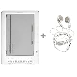Clear Semi-transparent Amazon Kindle DX E-Book Reader Silicone Rubber Skin Case + Kindle DX Stereo Sound Earbud Headphones