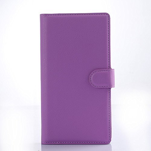 ZTE ZMAX Z970 Case, Cafeleo PU Leather Wallet Case with Card Slots Cash Compartment for ZTE ZMAX Z970 (TMOBILE / METRO) (PURPLE EXECUTIVE WALLET)