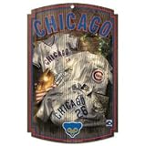 Chicago Cubs Wood Sign W/ Throwback Jersey