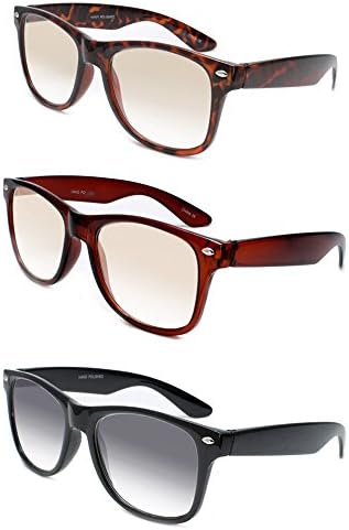 Newbee Fashion® - 3 Pack Colors IG Wayfarer Style Comfortable Stylish Simple Sun Readers