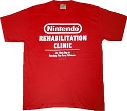 Nintendo Rehabilitaion Clinic Red Tee T-shirt