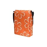 Golla - Besace Golla verticale " Fleurs orange " pour PC portable 15.4, dim compartiment : 30 x 38.5 x 5 cm. Cover pour la protection et le transport de votre PC. Grand rabat sur toute la hauteur du sac, grange poche format A4.