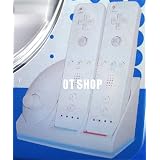 PEGA Wii PG-WI060 3 in 1 DUAL Charger Station Cradle for Wii Remote and Game Grip +2800mAh Rechargeable Battery x 2