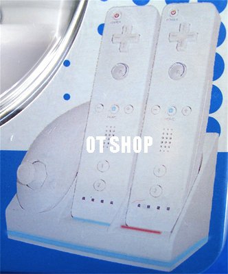 Childrens Toyshop  Computer : PEGA Wii PG-WI060 3 in 1 DUAL Charger Station Cradle for Wii Remote and Game Grip +2800mAh Rechargeable Battery x 2