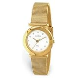 Skagen Women's 107SGGD Classic Swarovski Crystal Gold Tone Mesh White Dial Watch