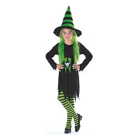 Rubie's - I 400339 - No 38699 - Witches & Ghouls - Grunella the witch - Vert - taille 8-10 ans