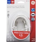 GE 73310 6-Feet RG6 Video Cable, White