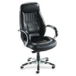 Exec. Hi-Back Chair, 26-1/2"x29"x45-1/4"-49-1/2", BK Leather