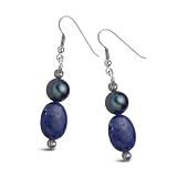 Carolyn Pollack Illusions Deep Blue Hues Oval Drop Earrings