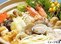 歌行燈の蛤うどんすき「宴」(はまぐりうどんすき うたげ)