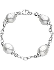 14K White Gold Paspaley South Sea Cultured Fashion Circle Pearl Bracelet -- LIFETIME WARRANTY