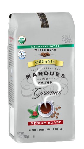 Marques De Paiva Medium Roast, 100% USDA Organic Decaf, Swiss Water® Process Whole Bean... by Marques de Paiva