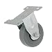 Amico Household DIY 2" Rubber Tire Rectangle Top Plate Caster Wheel