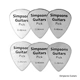 6 x METAL GUITAR PICKS plectrums HI SHINE chrome