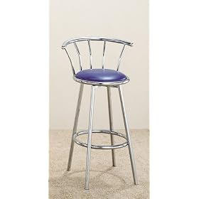 Click here to buy Set of 2 50's Retro Nostalgic Style Blue Bar Stools by AtHomeMart.
