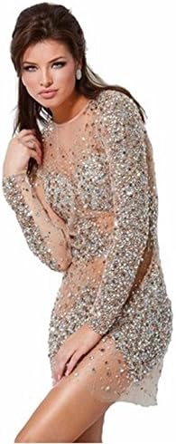 Femicuty Women's Sequins Beaded Cocktail Dress Lf-a031 (Us 2)