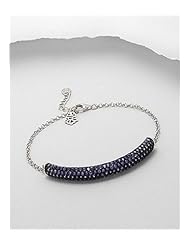 Purple CZ Bracelet In 92.5 Sterling Silver