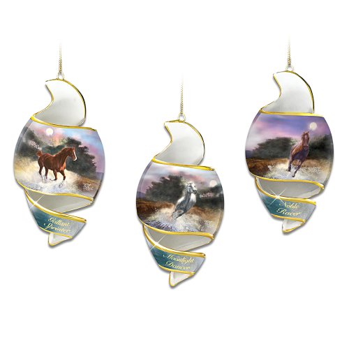 Free As The Wind Horse Art Heirloom Porcelain Ornament Set: Set One by The Bradford Editions Free As The Wind Horse Art Heirloom Porcelain Ornament Set: Set One by The Bradford Editions