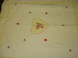 YELLOW HEARTH THROW QUILT