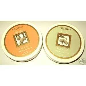 DELON Moisturizing Body Butter Variety 2 Pack 6.9 Oz Each of Olive and Mango