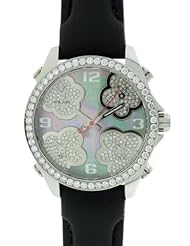 Jacob & Co Five Time Zones Flower JCMATH15 Diamond Bezel Pave Dial Watch
