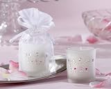 Crown Jewels Frosted-Glass Votive Candle with Rhinestones Set of Four (Set of 48) - Baby Shower Gift