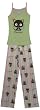 Chococat Green Camisole / Lounge Pant set for women