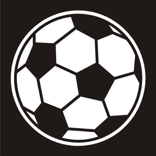 Soccor Ball Window Decal Sticker (For The Soccor Player) White No 72016
