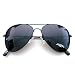 Lunettes de soleil Aviateur - Pilote - Fbi - Monture Noir - Verre Noir - Fashion tendance retro vintage 80's