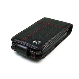 Kroo Manhattan Leather Case for iPhone 3G, 3G S (Black)