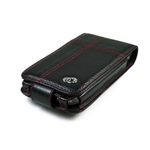 Kroo Manhattan Leather Case for iPhone 3G, 3G S (Black)