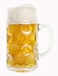 1 Liter Dimpled Glass Beer Stein - Krug - Mass - 35 oz.