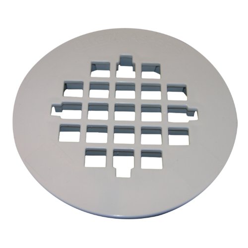 Lasco 03-1257 Snap in Style Shower Drain Grate, White Finish