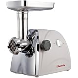 Sunmile SM-G31 ETL Meat Grinder Max1HP 800W Stainless Steel Cutting Blade, 3pcs Stainless Steel, Cutting Plates,3 Types Sausage Attachments
