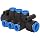 SMC KM11-08-12-6 PBT Push-To-Connect Tubing Manifold, 2 Inlets-12 mm, 6 Outlets-8 mm Tube OD