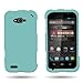 CoverON® Hard Rubberized Slim Case for ZTE Reef - with Cover Removal Pry Tool - Teal