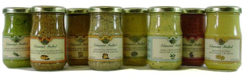 Fallot Authentic French Dijon Mustard assortment of 8 mustards, each 7 oz by Fallot