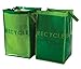 G.U.S. Recycle Bags for Home, Kitchen, Office | Waterproof, Durable, Easy to Wash, Reusable w/Extra Sturdy Handles | Made of recycled materials, 30L Capacity ea. | Set of 2